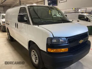 2022 Chevrolet Express Cargo Van with VIN 1GCWGAFP4N1215320, listed as a IAAI auction lot 42015461 with 34,005 mi miles. Bid and sale history available at carsss.com. Image 1.