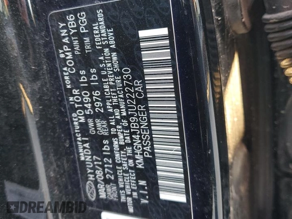 2018 Genesis G80 Sport с VIN KMHGN4JB9JU222730, выставлен на аукционе Copart как лот 56293445 с пробегом 65 924 миль миль и Списание • Salvage title. История ставок и продаж доступна на DreamBid. Изображение 12.