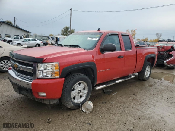 2007 Chevrolet Silverado 1500 LT w/1LT with VIN 1GCEC19J47Z508394, listed as a Copart auction lot 77860554 with 129,861 mi miles and Salvage Title. Bid and sale history available at carsss.com. Image 1.