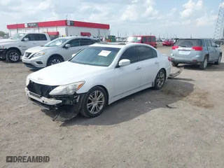 2014 Hyundai Genesis 3.8L with VIN KMHGC4DD4EU265736, listed as a IAAI auction lot 41893568 with 186,905 mi miles. Bid and sale history available at carsss.com. Image 2.