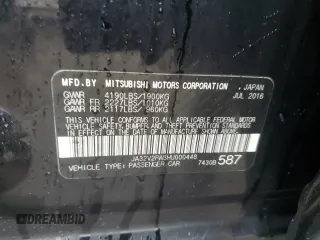2017 Mitsubishi Lancer ES with VIN JA32V2FW3HU000448, listed as a Copart auction lot 45108575 with 68,633 mi miles and Salvage Title. Bid and sale history available at carsss.com. Image 14.