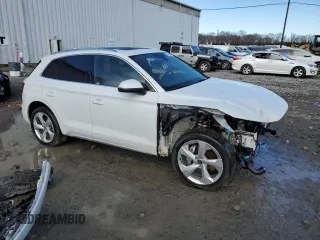 2021 Audi Q5 Premium Plus with VIN WA1BAAFY2M2111971, listed as a Copart auction lot 45632625 with Not provided miles and Salvage title. Bid and sale history available at DreamBid. Image 4.