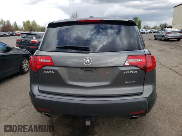 2008 Acura MDX with VIN 2HNYD282X8H523827, listed as a Copart auction lot 50609315 with 202,211 mi miles and Salvage Title. Bid and sale history available at DreamBid. Image 6.