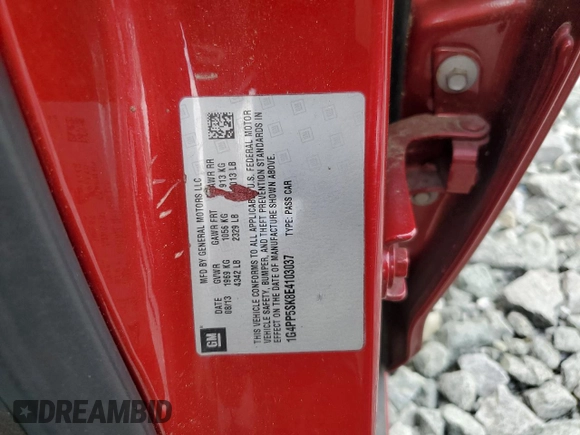 2014 Buick Verano with VIN 1G4PP5SK8E4103037, listed as a Copart auction lot 55408085 with 113,907 mi miles and Salvage title. Bid and sale history available at DreamBid. Image 12.
