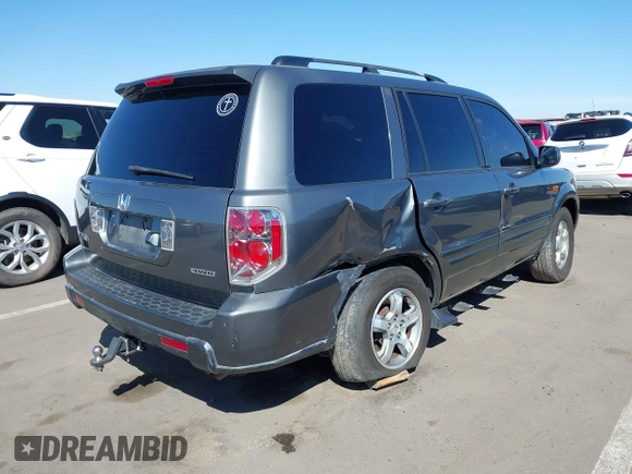 2008 Honda Pilot EX-L with VIN 5FNYF18778B033826, listed as a IAAI auction lot 41836242 with 230,195 mi miles and . Bid and sale history available at DreamBid. Image 4.