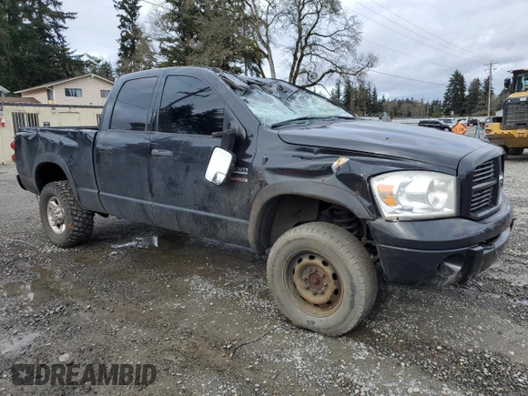2007 Dodge Ram 2500 SLT with VIN 3D7KS28AX7G811974, listed as a Copart auction lot 45987265 with 155,595 mi miles and Salvage Title. Bid and sale history available at carsss.com. Image 4.