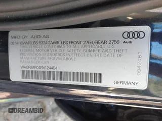 2014 Audi A6 Premium Plus z VIN WAUFGAFC4EN124454, wystawiony jako IAAI lot #41653231 z przebiegiem 145 751 mil mil oraz . Historia ofert i sprzedaży dostępna na DreamBid. Obrazek 9.