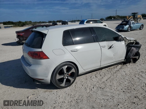 2016 Volkswagen Golf GTI Autobahn with VIN 3VW4T7AU2GM002002, listed as a Copart auction lot 84327094 with Not Provided miles and Salvage Title. Bid and sale history available at carsss.com. Image 3.