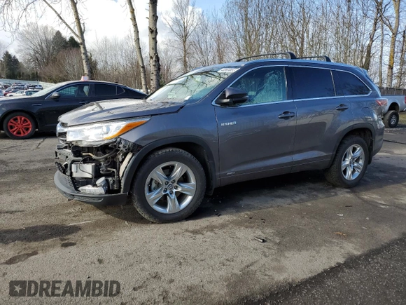 2016 Toyota Highlander Hybrid Limited with VIN 5TDDCRFH7GS020358, listed as a Copart auction lot 40569853 with 91,185 mi miles. Bid and sale history available at carsss.com. Image 1.