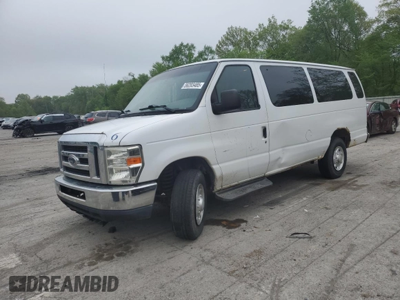2008 Ford Econoline Passenger XL with VIN 1FBSS31L78DB58857, listed as a Copart auction lot 56203485 with 101,878 mi miles and Salvage title. Bid and sale history available at DreamBid. Image 1.