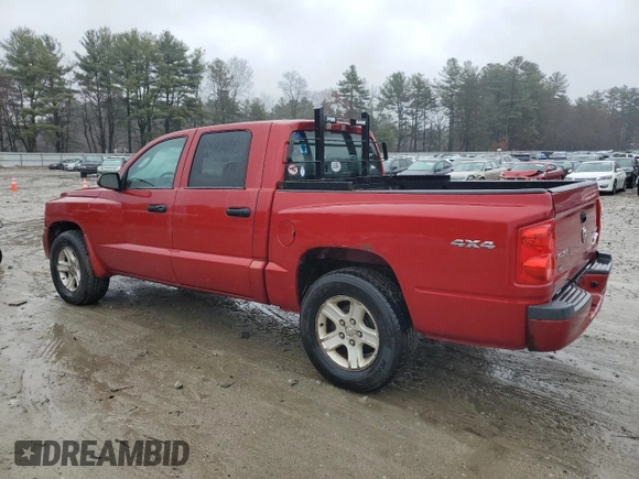 2010 Dodge Dakota Bighorn/Lonestar z VIN 1D7CW3GK9AS188579, wystawiony jako Copart lot #51712185 z przebiegiem 198 657 mil mil oraz Czysty tytuł • Clean title. Historia ofert i sprzedaży dostępna na DreamBid. Obrazek 2.
