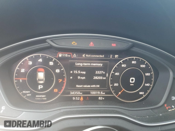 2018 Audi Q5 Premium with VIN WA1ANAFY7J2220888, listed as a Copart auction lot 63292765 with 34,350 mi miles and Salvage title. Bid and sale history available at DreamBid. Image 9.