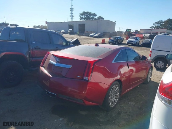 2011 Cadillac CTS Coupe Performance with VIN 1G6DJ1ED8B0154882, listed as a IAAI auction lot 40820898 with 1 mi miles. Bid and sale history available at carsss.com. Image 4.