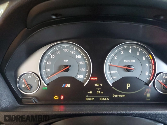 2016 BMW M3 with VIN WBS8M9C53G5D31473, listed as a Copart auction lot 50033425 with 88,302 mi miles and Salvage title. Bid and sale history available at DreamBid. Image 9.