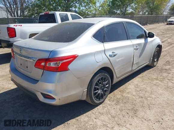 2017 Nissan Sentra S with VIN 3N1AB7AP1HY283984, listed as a IAAI auction lot 41849126 with 124,367 mi miles. Bid and sale history available at carsss.com. Image 4.