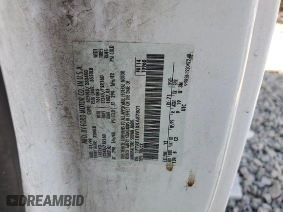1999 Ford F-150 z VIN 1FTRF18W1XKA87801, wystawiony jako Copart lot #79094454 z przebiegiem Nie podano mil oraz Szkoda całkowita • Salvage title. Historia ofert i sprzedaży dostępna na DreamBid. Obrazek 12.