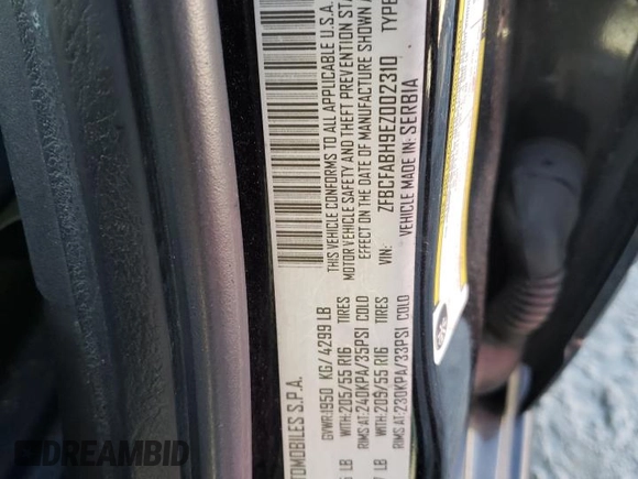 2014 FIAT 500L Easy with VIN ZFBCFABH9EZ002310, listed as a Copart auction lot 83619764 with 66,175 mi miles and Salvage Title. Bid and sale history available at carsss.com. Image 13.