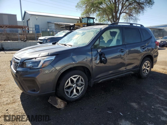2021 Subaru Forester Premium with VIN JF2SKAJC8MH417084, listed as a Copart auction lot 56158285 with 18,937 mi miles and Salvage title. Bid and sale history available at DreamBid. Image 1.