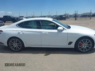 2025 Genesis G70 2.5T with VIN KMTG34SC6SU155525, listed as a IAAI auction lot 42064895 with 6,538 mi miles. Bid and sale history available at carsss.com. Image 13.