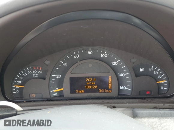 2001 Mercedes-Benz C 320 z VIN WDBRF64J41F032524, wystawiony jako Copart lot #54593195 z przebiegiem 108 126 mil mil oraz Szkoda całkowita • Salvage title. Historia ofert i sprzedaży dostępna na DreamBid. Obrazek 9.