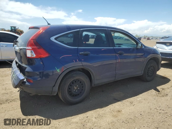 2015 Honda CR-V LX with VIN 2HKRM4H34FH628771, listed as a Copart auction lot 54849535 with 82,451 mi miles and Salvage Title. Bid and sale history available at DreamBid. Image 3.