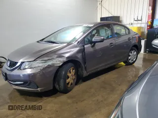 2015 Honda Civic LX with VIN 19XFB2F54FE247105, listed as a Copart auction lot 46421045 with 128,141 mi miles and Clean Title. Bid and sale history available at carsss.com. Image 1.