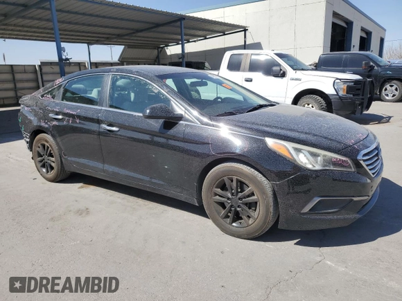 2016 Hyundai Sonata SE with VIN 5NPE24AF0GH419165, listed as a Copart auction lot 48587005 with 34,499 mi miles and Salvage Title. Bid and sale history available at carsss.com. Image 4.