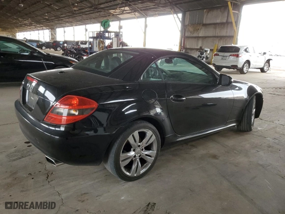 2009 Mercedes-Benz SLK-Class 3.5L with VIN WDBWK58F99F190805, listed as a Copart auction lot 49301055 with 188,767 mi miles and Clean Title. Bid and sale history available at carsss.com. Image 3.