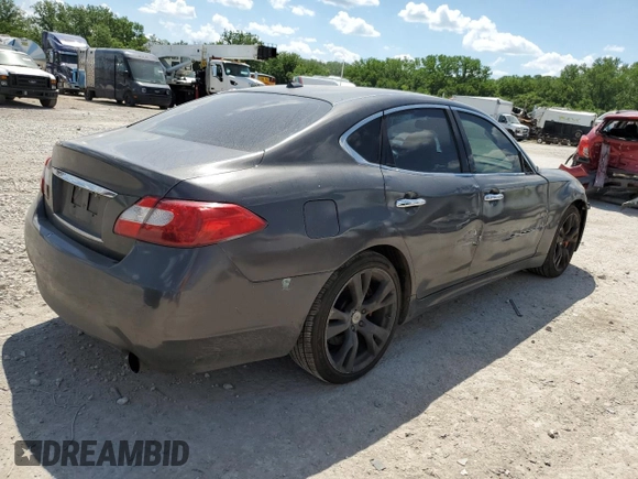 2012 Infiniti M with VIN JN1BY1AP8CM335333, listed as a Copart auction lot 56885145 with 190,552 mi miles and Salvage title. Bid and sale history available at DreamBid. Image 3.