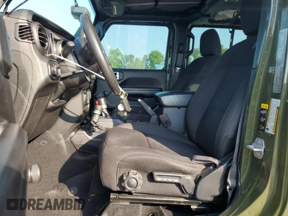 2021 Jeep Wrangler Unlimited Sport S with VIN 1C4HJXDG1MW819912, listed as a Copart auction lot 62340915 with 46,243 mi miles and Salvage title. Bid and sale history available at DreamBid. Image 7.