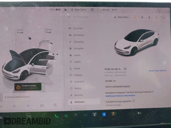 2022 Tesla Model 3 Long Range z VIN 5YJ3E1EB4NF183832, wystawiony jako IAAI lot #42085815 z przebiegiem 35 880 mil mil oraz . Historia ofert i sprzedaży dostępna na DreamBid. Obrazek 7.