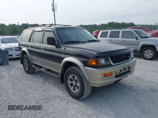 1999 Mitsubishi Montero Sport LS with VIN JA4MT31HXXP024168, listed as a IAAI auction lot 42064951 with 123,539 mi miles. Bid and sale history available at carsss.com. Image 1.