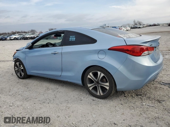 2013 Hyundai Elantra Coupe SE with VIN KMHDH6AE0DU008231, listed as a Copart auction lot 81969174 with 139,254 mi miles and Salvage Title. Bid and sale history available at carsss.com. Image 2.