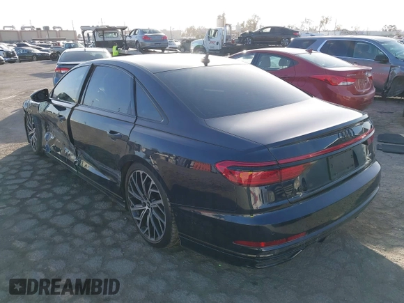 2021 Audi A8 with VIN WAU8DAF82MN024168, listed as a IAAI auction lot 41135584 with 15,946 mi miles. Bid and sale history available at carsss.com. Image 3.