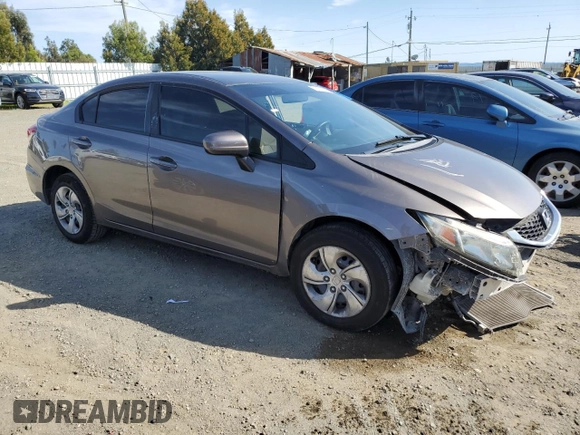 2015 Honda Civic LX with VIN 2HGFB2F55FH528190, listed as a Copart auction lot 51872405 with 175,179 mi miles and Salvage Title. Bid and sale history available at carsss.com. Image 4.
