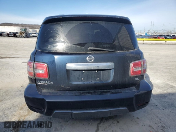 2019 Nissan Armada SL with VIN JN8AY2ND6K9090410, listed as a Copart auction lot 46342825 with 106,930 mi miles and Salvage Title. Bid and sale history available at carsss.com. Image 6.