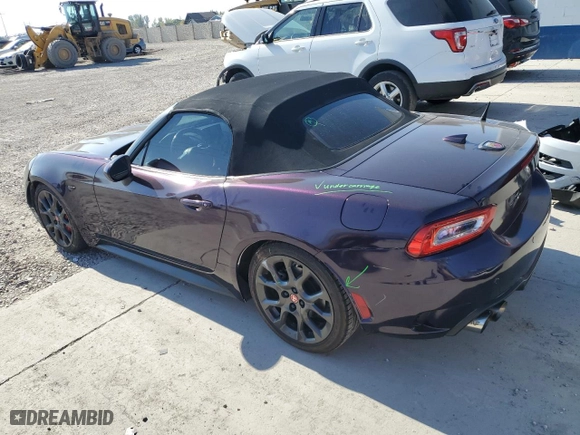 2017 FIAT 124 Spider Elaborazione Abarth with VIN JC1NFAEK2H0120055, listed as a Copart auction lot 75683564 with 71,969 mi miles and Salvage Title. Bid and sale history available at carsss.com. Image 2.