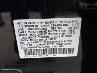 2010 Acura MDX Advance with VIN 2HNYD2H51AH517186, listed as a IAAI auction lot 42083466 with 118,745 mi miles and . Bid and sale history available at carsss.com. Image 9.