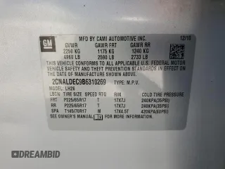 2011 Chevrolet Equinox LT w/1LT with VIN 2CNALDEC9B6310269, listed as a Copart auction lot 52637165 with 151,287 mi miles and Salvage Title. Bid and sale history available at carsss.com. Image 13.