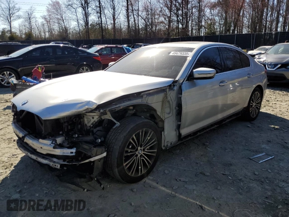 2018 BMW 5 Series 530i xDrive with VIN WBAJA7C51JWA74673, listed as a Copart auction lot 49479335 with 98,312 mi miles and Salvage Title. Bid and sale history available at carsss.com. Image 1.