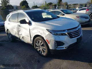 2022 Chevrolet Equinox Premier with VIN 3GNAXNEV7NS190940, listed as a IAAI auction lot 41499376 with 77,781 mi miles. Bid and sale history available at carsss.com. Image 1.