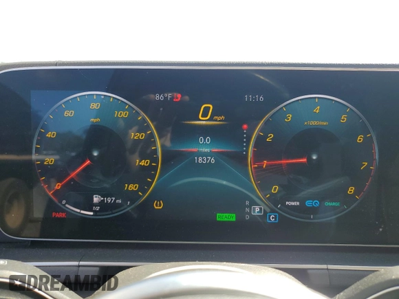 2020 Mercedes-Benz GLS 450 with VIN 4JGFF5KEXLA117450, listed as a Copart auction lot 76022194 with 18,376 mi miles and Salvage Title. Bid and sale history available at DreamBid. Image 9.