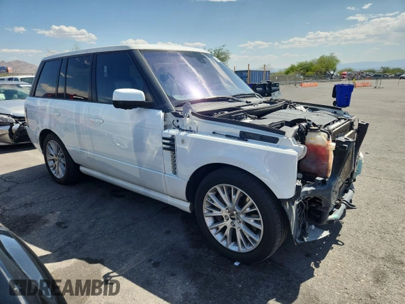 2012 Land Rover Range Rover SC Autobiography with VIN SALMP1E45CA385271, listed as a Copart auction lot 54558125 with 93,103 mi miles and Salvage title. Bid and sale history available at DreamBid. Image 4.