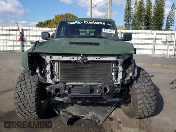 2022 Ford Bronco with VIN 1FMDE5BH2NLB28017, listed as a Copart auction lot 43653805 with 12,448 mi miles and Salvage Title. Bid and sale history available at carsss.com. Image 5.