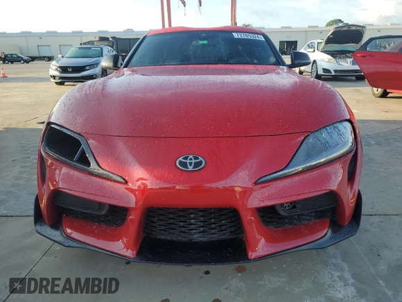 2021 Toyota GR Supra 3.0 with VIN WZ1DB0C02MW043752, listed as a Copart auction lot 73785324 with 53,345 mi miles and Salvage Title. Bid and sale history available at carsss.com. Image 5.