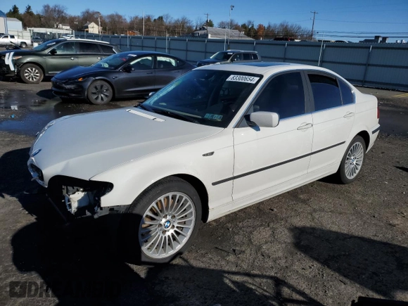 2003 BMW 3 Series 330xi with VIN WBAEW53433PG22202, listed as a Copart auction lot 83300654 with 127,120 mi miles and Salvage Title. Bid and sale history available at carsss.com. Image 1.