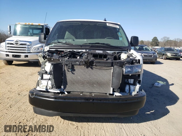 2024 Chevrolet Express Cargo Van with VIN 1GCWGBFP0R1236936, listed as a Copart auction lot 89120985 with 0 mi miles and Salvage Title. Bid and sale history available at carsss.com. Image 5.