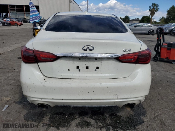 2018 Infiniti Q50 3.0t LUXE with VIN JN1EV7AP1JM357809, listed as a Copart auction lot 49695575 with 0 mi miles and Clean Title. Bid and sale history available at carsss.com. Image 6.