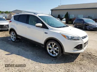 2015 Ford Escape Titanium with VIN 1FMCU0J93FUA58325, listed as a Copart auction lot 64135685 with 126,356 mi miles and Salvage title. Bid and sale history available at DreamBid. Image 4.