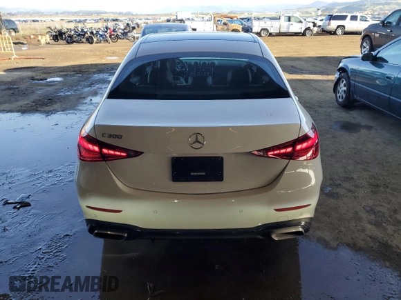 2023 Mercedes-Benz C 300 with VIN W1KAF4GB7PR102876, listed as a Copart auction lot 48916495 with 28,153 mi miles and Salvage Title. Bid and sale history available at carsss.com. Image 6.
